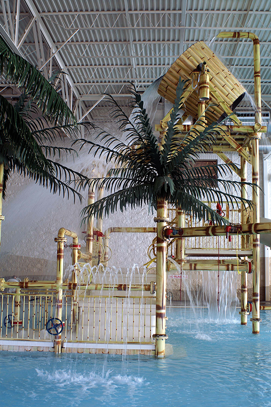 Pool Play Structure with Dumping Bucket