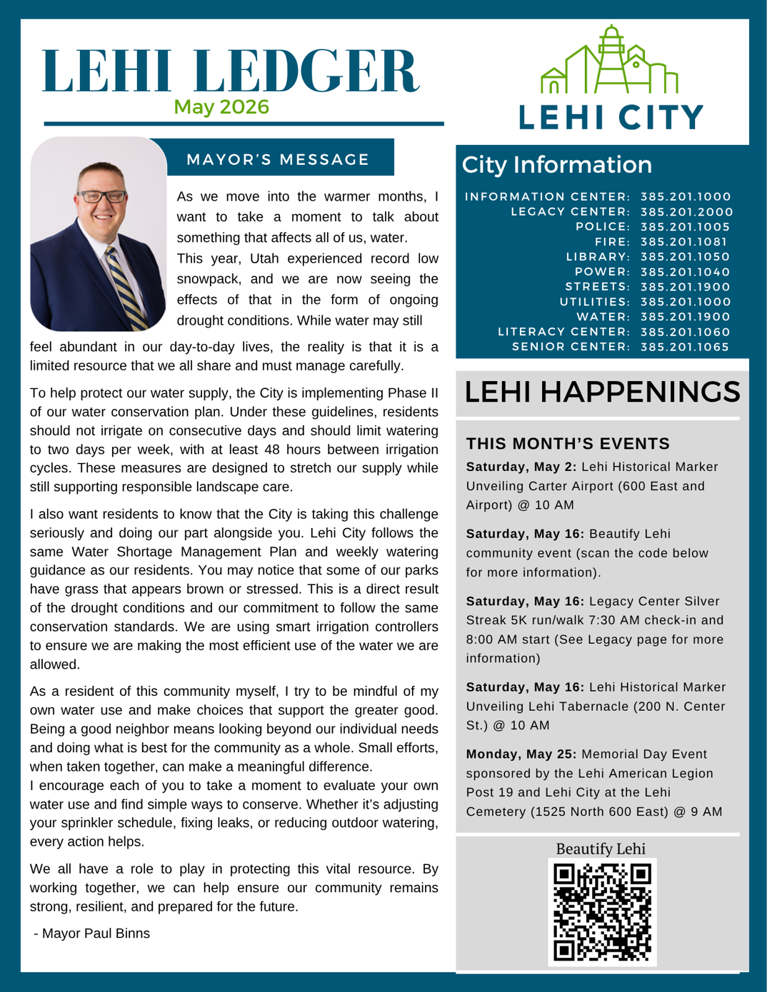 May 2026 Newsletter
