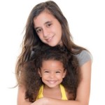 Teenage girl and toddler