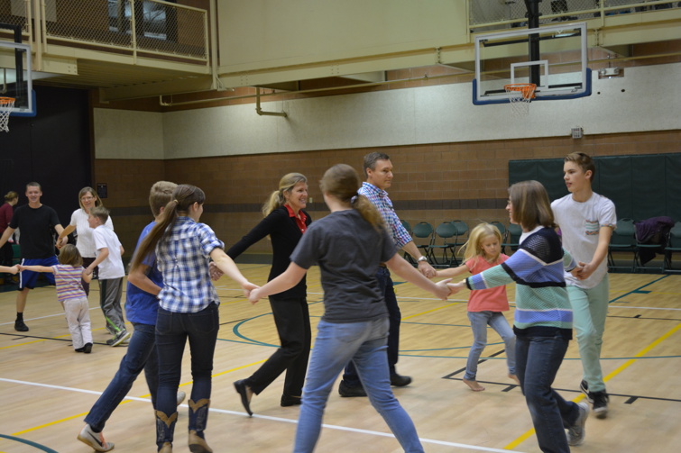 Family square dancing