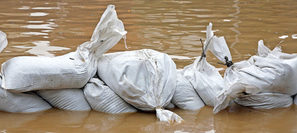 Flooding sandbags