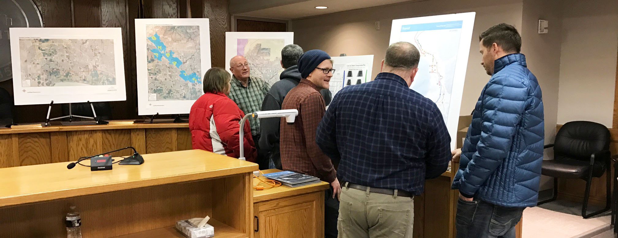 people discussing an area plan