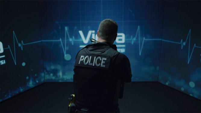 Officer in VirTra Simulator