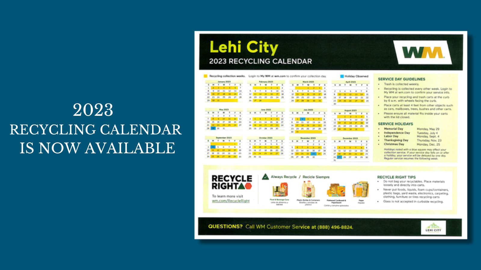 2023 recycling calendar